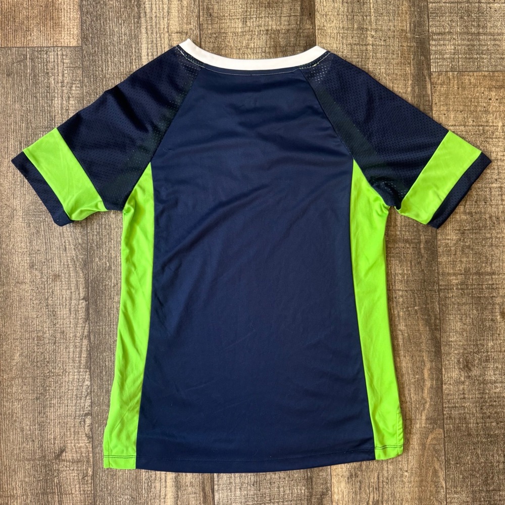 Seattle Seahawks Womens Medium Lace Up Jersey NFL Team Apparel Super Bowl Winner - Picture 2 of 10